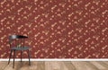 Red Patchwork Shred Wallpaper Mural