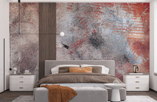 Red Scratch Wallpaper Mural