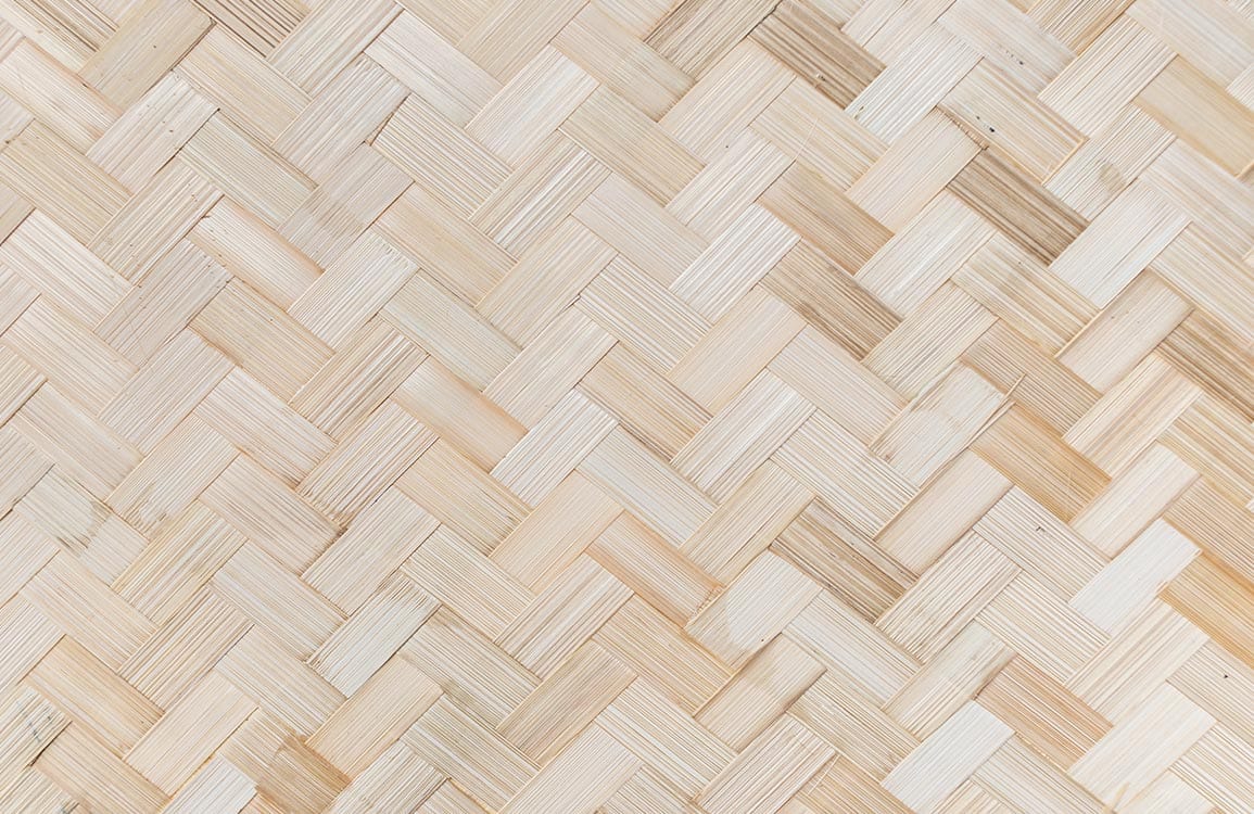 Natural Woven Basket Pattern Wallpaper - Light Beige Rustic Style Decor