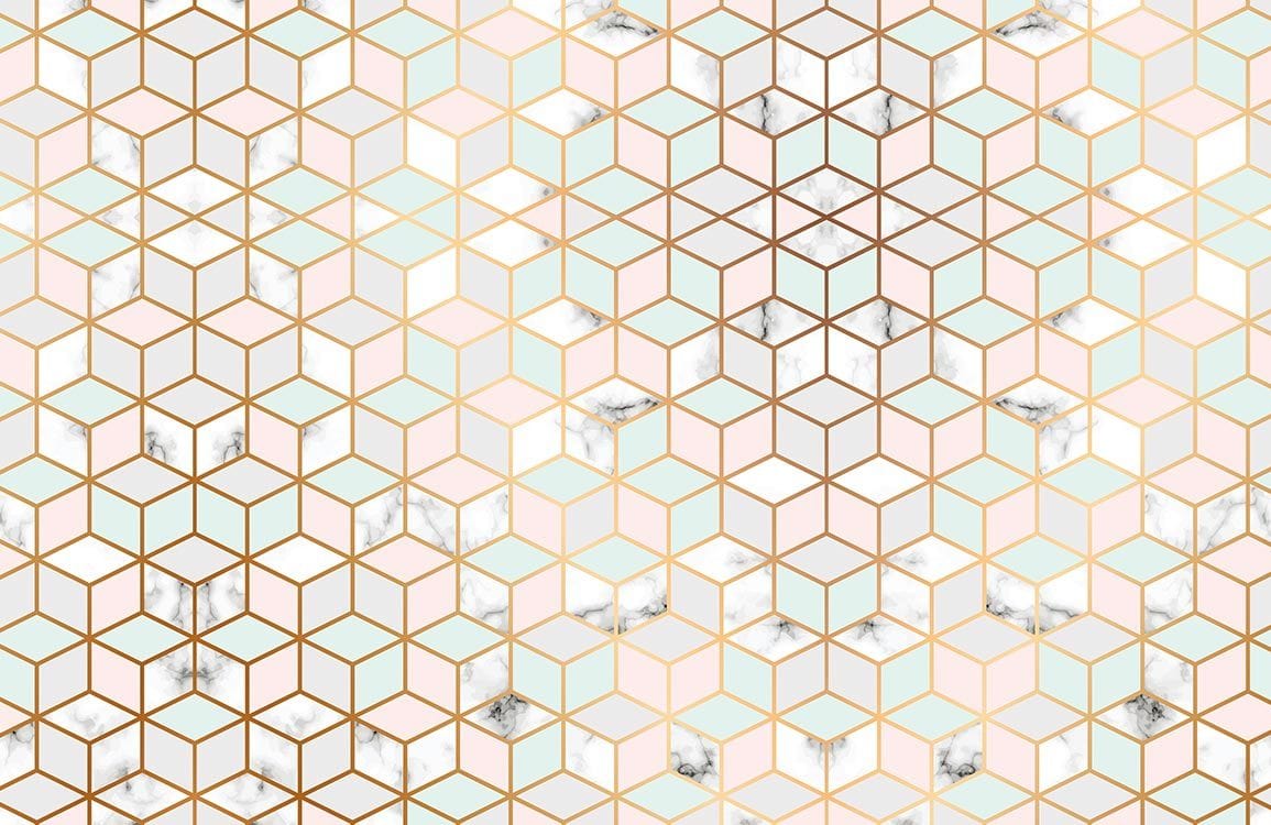 Regular Geometric Marble Wallpaper Mural