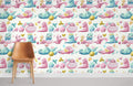 Repeat Mini Dinosaurs Wallpaper Mural