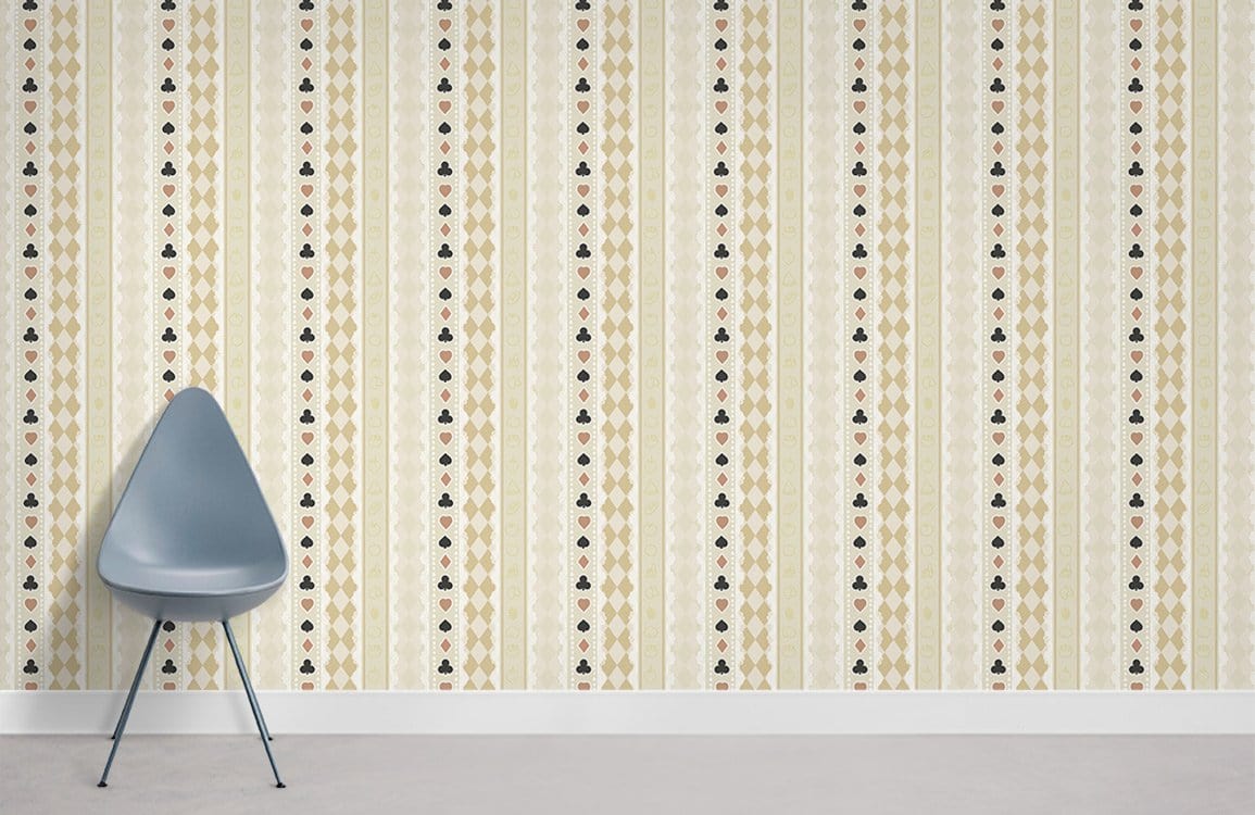 Repeated Cards Wallpaper Mural
