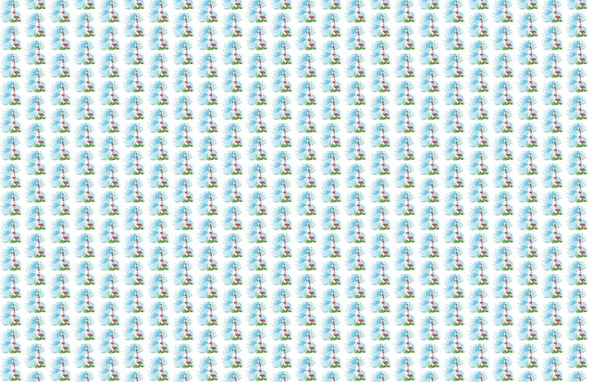Repeated Lighthouse Wallpaper Mural
