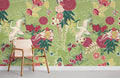 Retro Flowers&Birds Wallpaper Mural