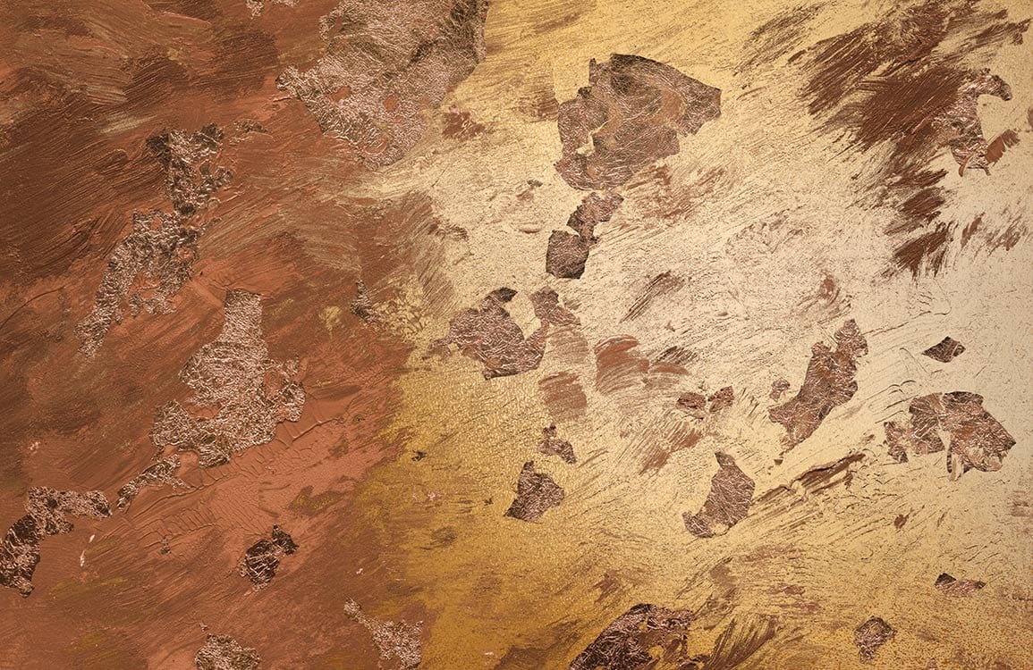 Rustic Earth Tones Abstract Brushstroke Wallpaper - Gold and Brown Textured Design