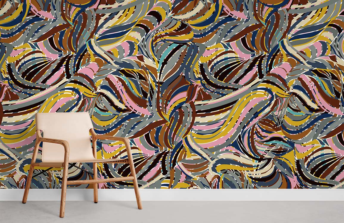 Ribbon Lining Wallpaper Mural