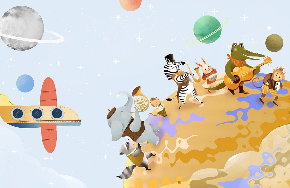 Animal Band V Wallpaper Mural