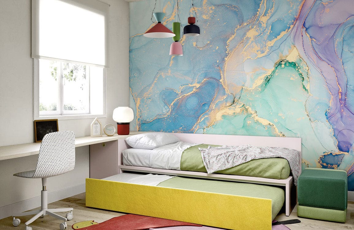 Colorful Ombre Marble Wallpaper Mural