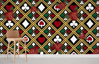 Rose Poker Wallpaper Mural