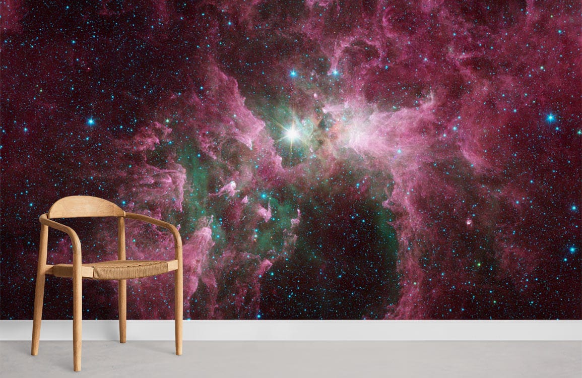 Rose Red Nebula Wallpaper Mural Room