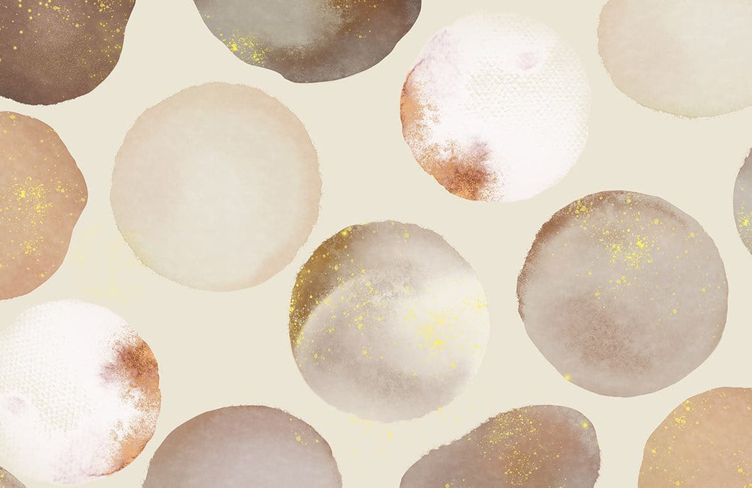 Elegant Neutral Tones Watercolour Circles Modern Abstract Wallpaper Design UK