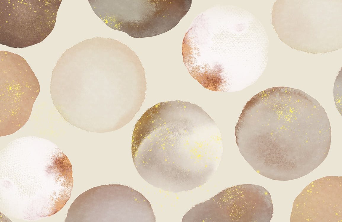Elegant Neutral Tones Watercolour Circles Modern Abstract Wallpaper Design UK