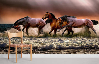 Running Horses Wallpaper Mural