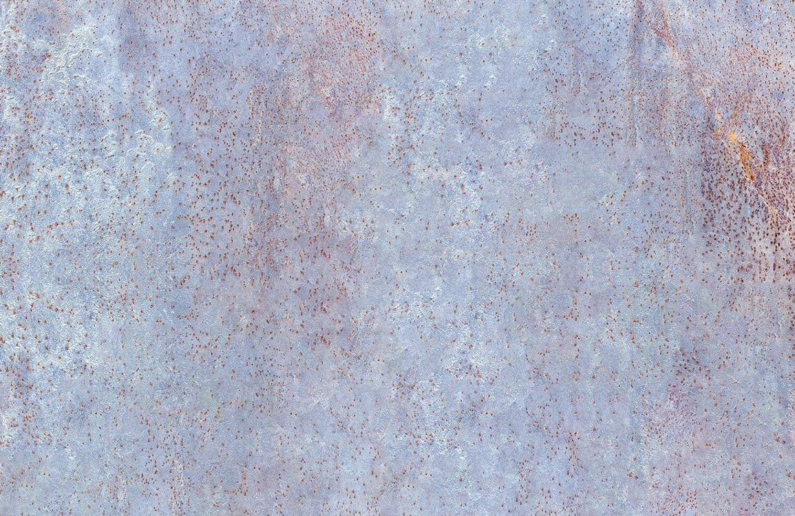 Rustic Industrial Style Blue Weathered Metal Effect Mural Wallpaper Design