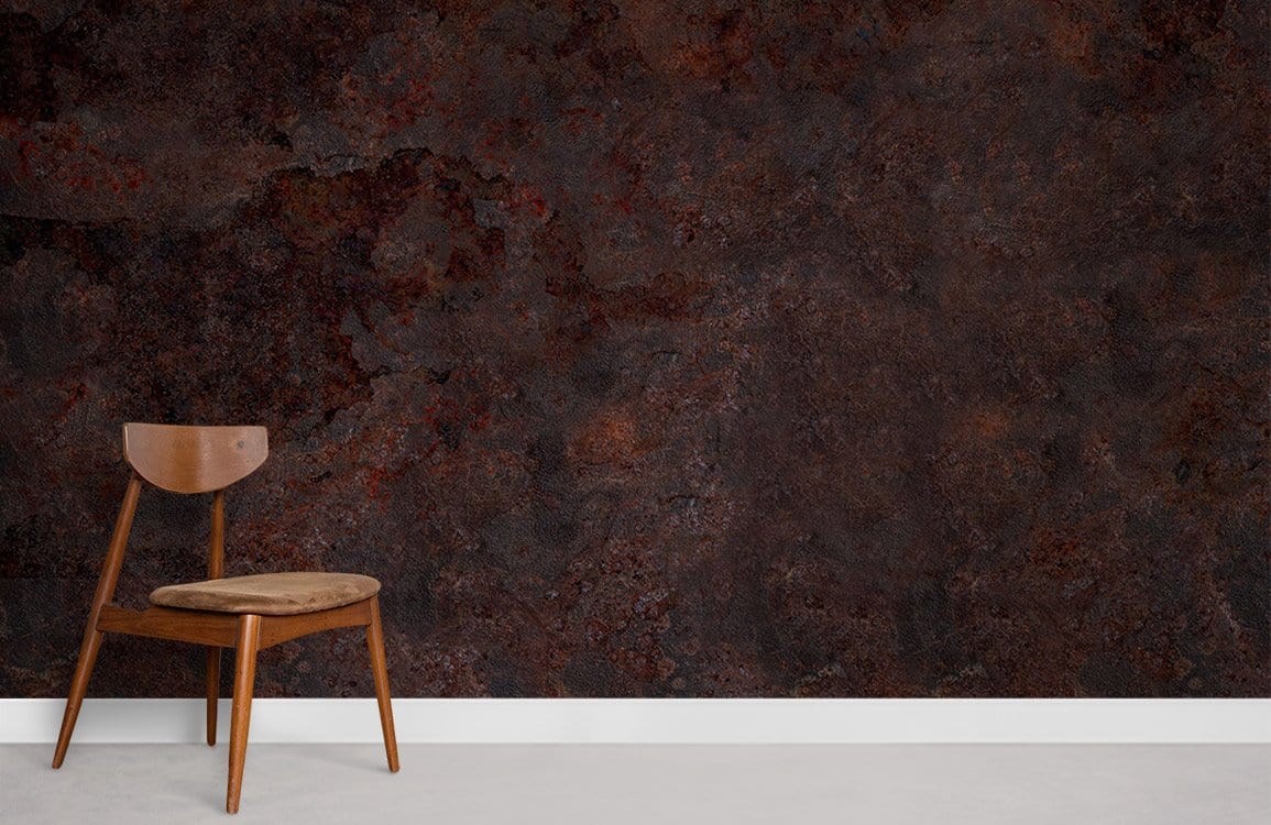 Dark Metal Rust Effect Mural Wallpaper Room