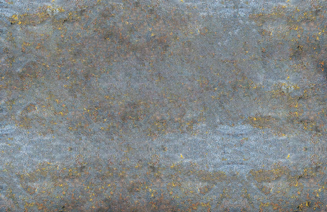 Vintage Industrial Blue and Gold Textured Mural Wallpaper for Rustic Decor