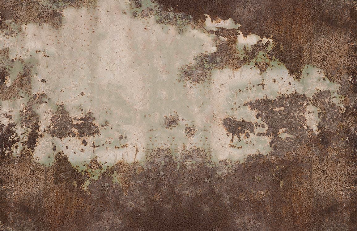 Vintage Rustic Patina Effect Wall Mural in Earthy Brown Tones Wallpaper.