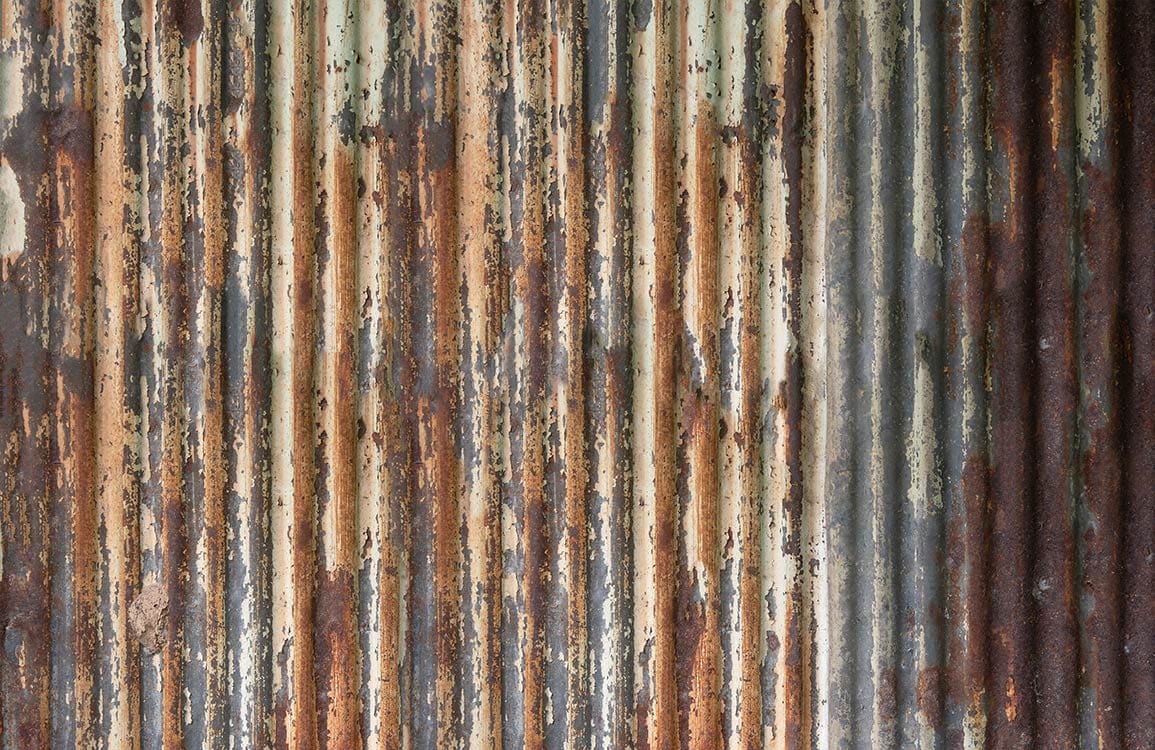 Vintage Rustic Industrial Metal Effect Beige and Brown Wallpaper Design