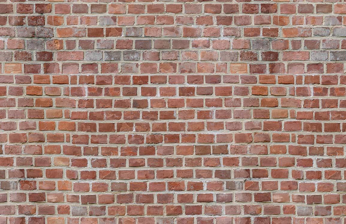 Rustic Red Brick Pattern Wallpaper - Vintage Industrial Style Wall Decor