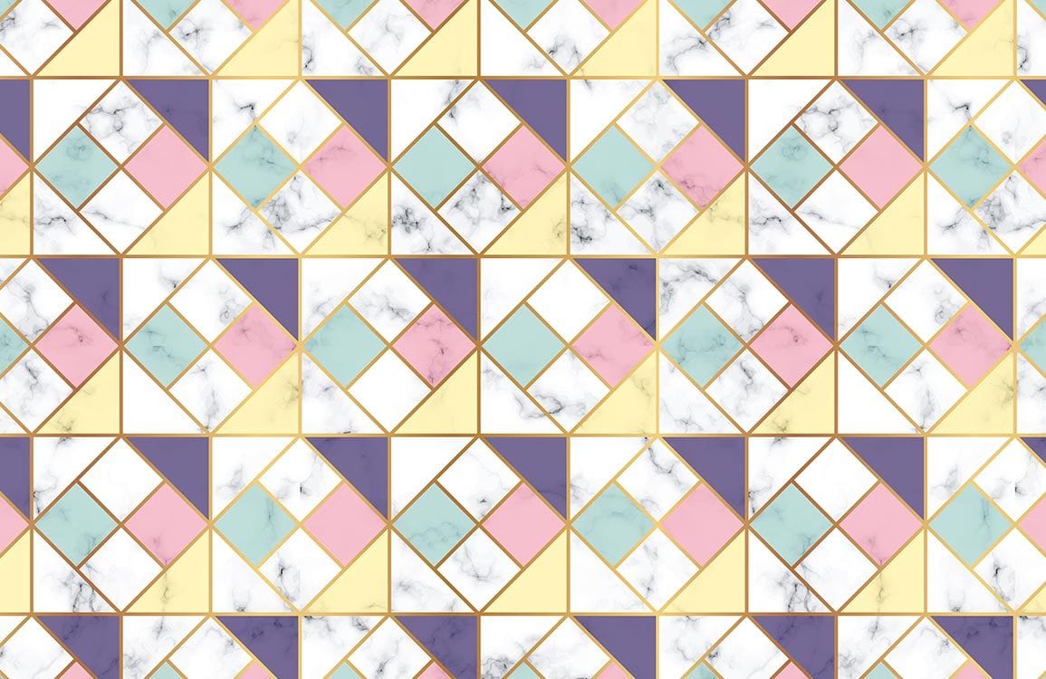 Square Geometry Wallpaper Mural