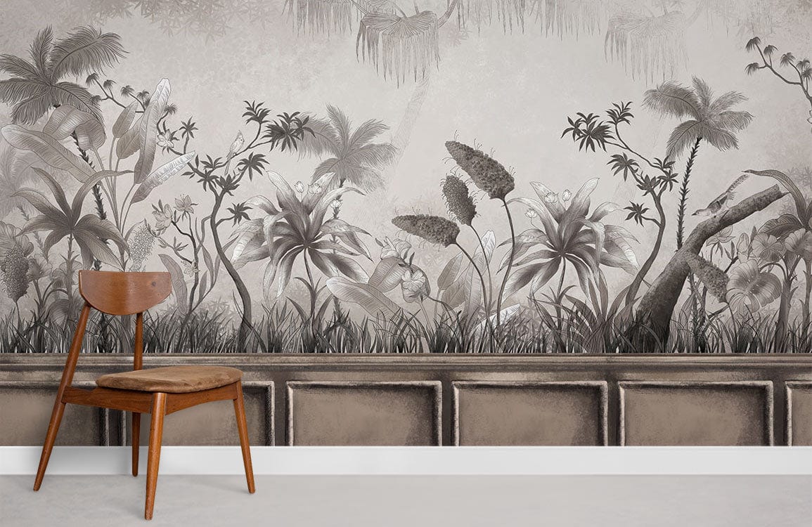 Shaking Plants Wallpaper Mural Room
