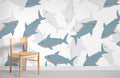 Cartoon Shark Wallpaper Mural
