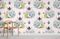 Zebra in Brushwood Wallpaper Mural