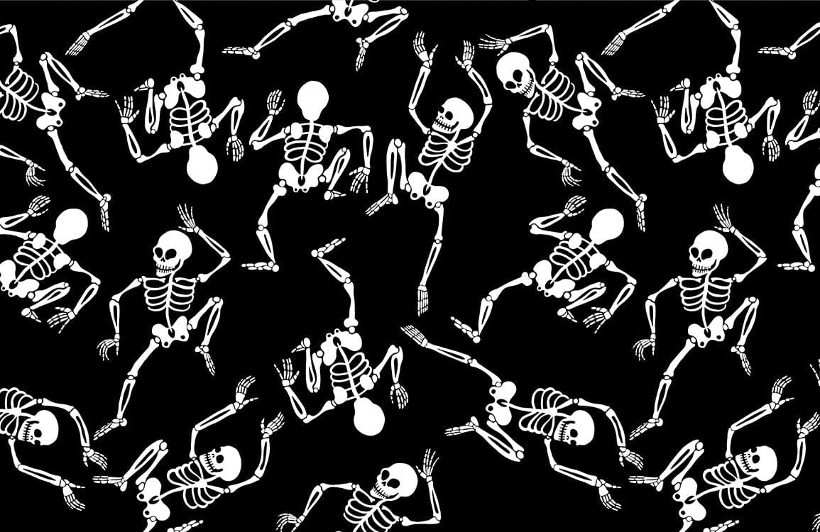 Skeleton Art Wallpaper Mural