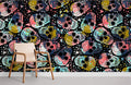 Skeleton Painting Wallpaper Mural