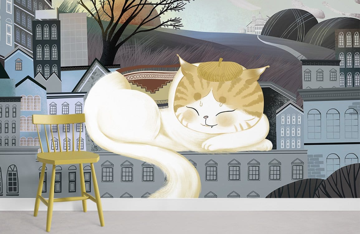Sleeping Cat III Wallpaper Mural