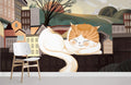 Sleeping Cat Wallpaper Mural
