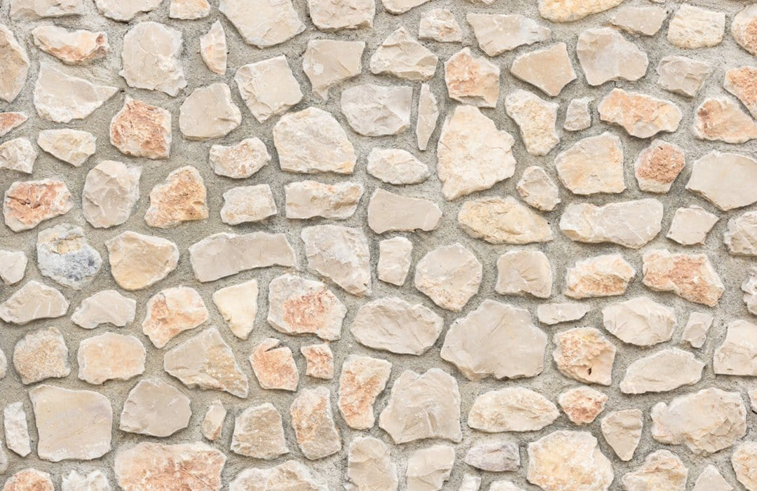 Rustic Natural Stone Effect Wallpaper in Beige and Grey for Modern Interiors