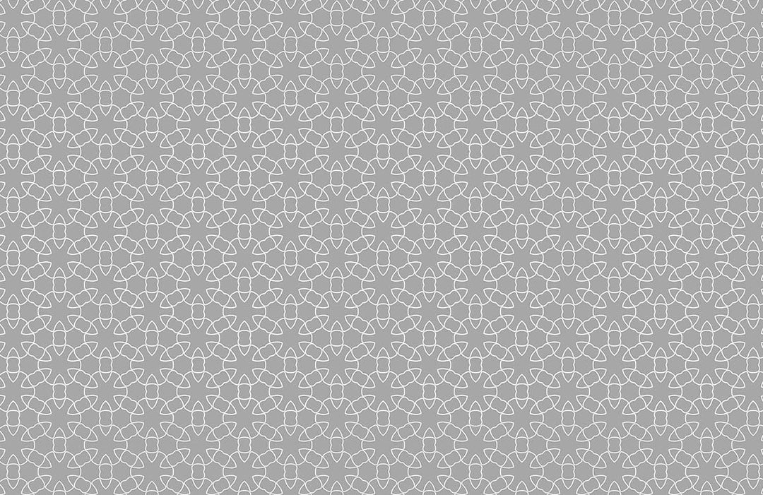 Grey Geometric Star Patterned Wallpaper for Modern Interior Design Elegance