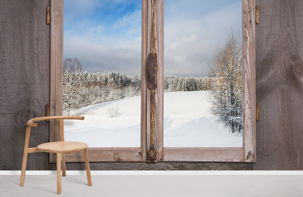 Snow Landscape Wallpaper Mural