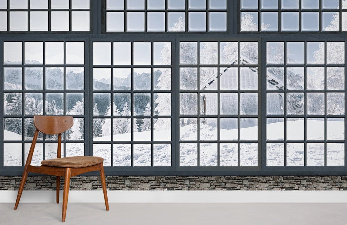 Snow Scape Wallpaper Mural