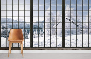 Window Snow View Wallpaper Mural