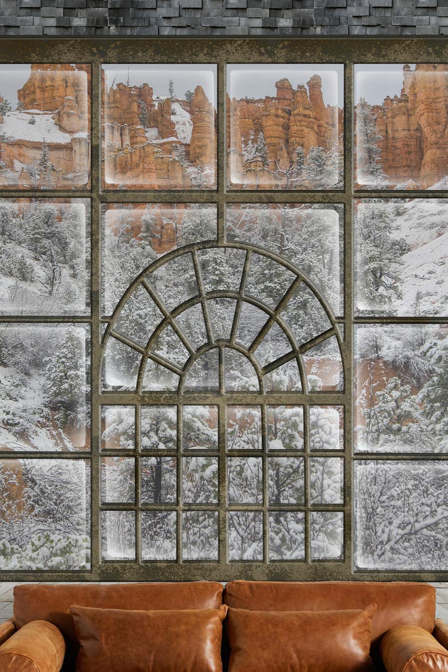 Snow View Wallpaper Mural Living Room