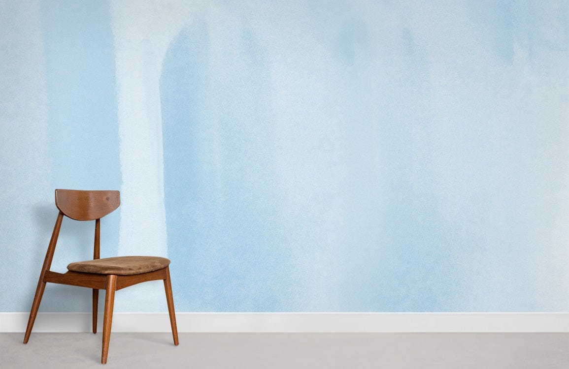 Soft Blue Watercolour Wallpaper Mural