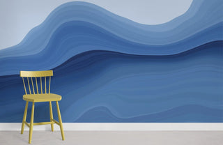 Blue Wave Wallpaper Mural