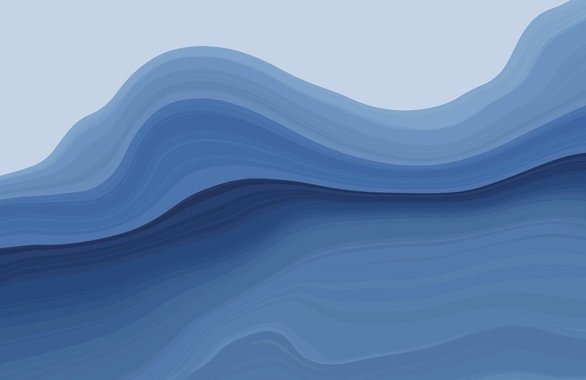 Blue Wave Wallpaper Mural