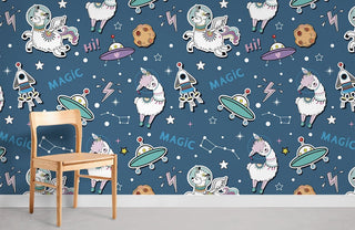 Space Alpaca Wallpaper Mural