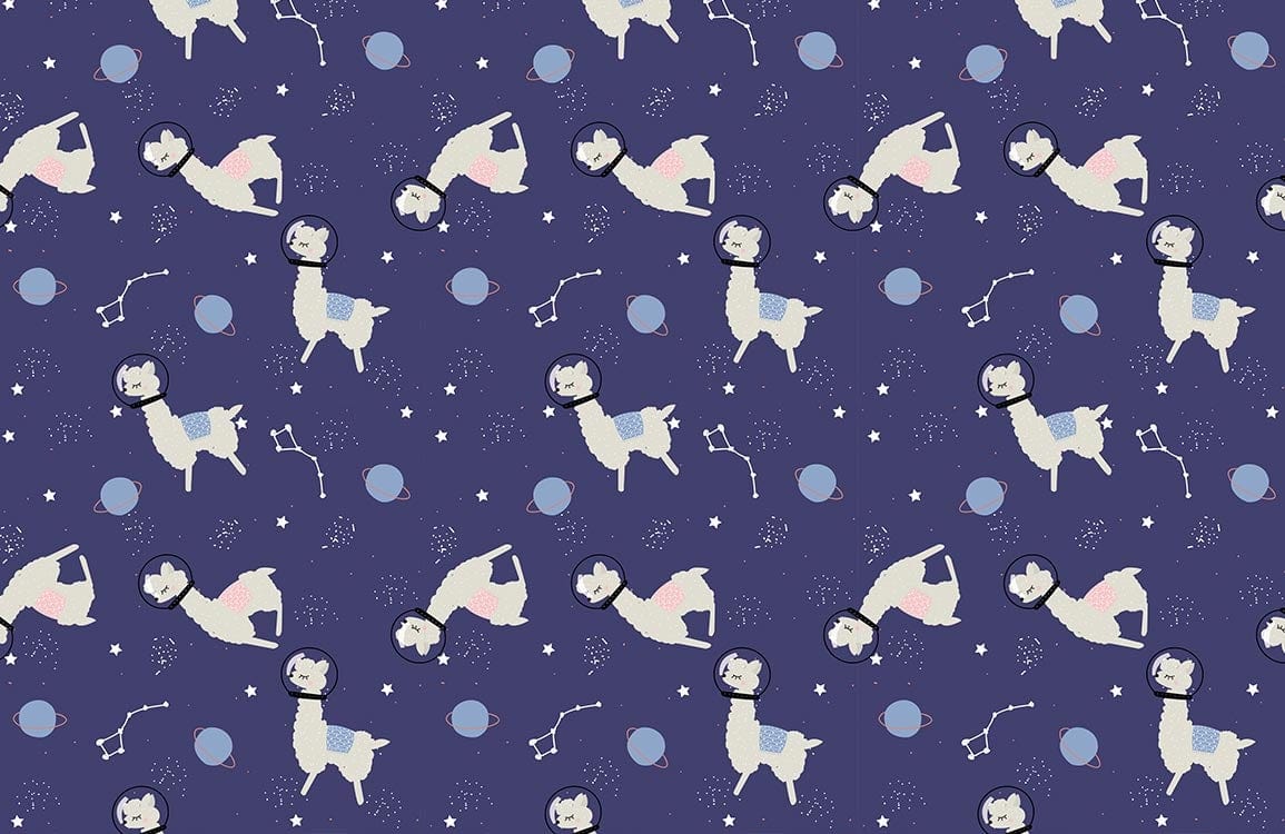 Space Alpaca Wallpaper Mural