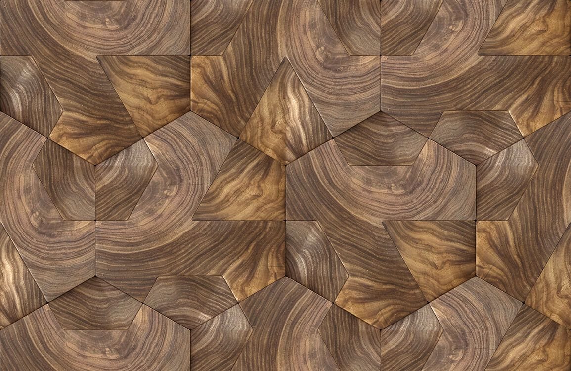 Geometric Woodgrain Textured Wallpaper in Earthy Brown Tones for Modern Décor