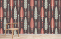 Geometric Leaf Wallpaper Mural