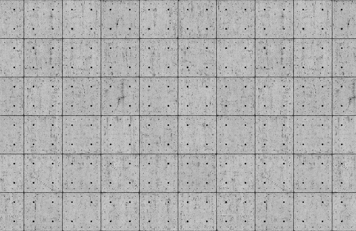 Industrial Grey Concrete Tile Effect Modern Wallpaper Design for Contemporary Spaces