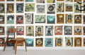 Stamp Pattern Wallpaper Mural