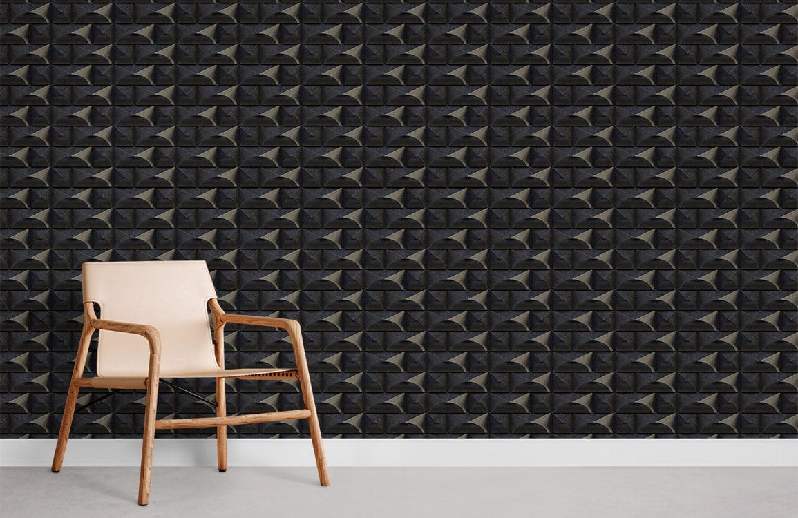 strange shaped metal wallpaper for room