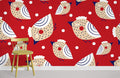 Strawberry Birds Wallpaper Mural