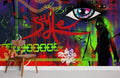 Stylish Graffiti Wallpaper Mural