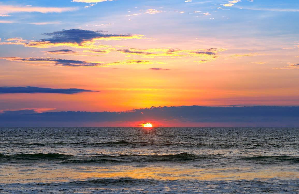 Sunset Ocean Wallpaper Mural